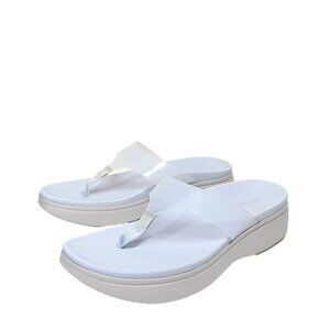 Vionic Luminous Sandals Womens 11 Blue Haze Thong Clear Strap Platform Comfort